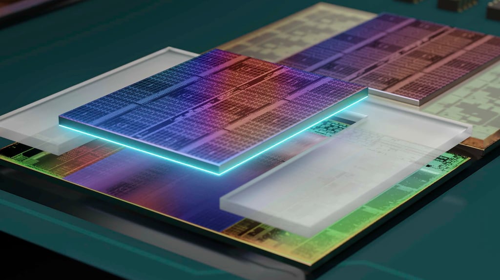 Detalle del AMD Ryzen 5 7500X3D, mostrando el chip y su tecnología 3D V-Cache