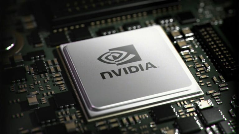 Chip NVIDIA en placa base, componente de alto rendimiento para inteligencia artificial y gráficos avanzados