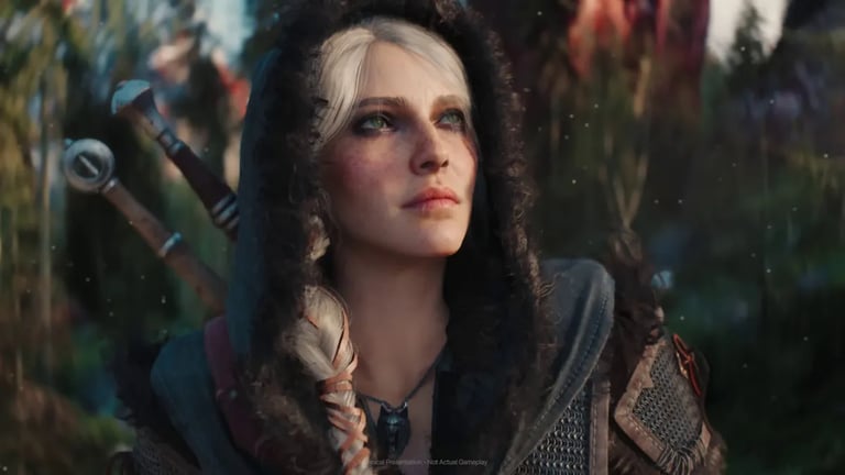 Muestra a la protagonista de The Witcher 4 llamada Ciri en una armadura de malla