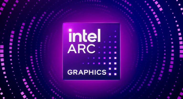 Imagen mostrando el logo de Intel Arc Graphics