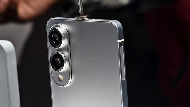 Imagen del celular de la marca Samsung, el modelo Galaxy S25 Edge