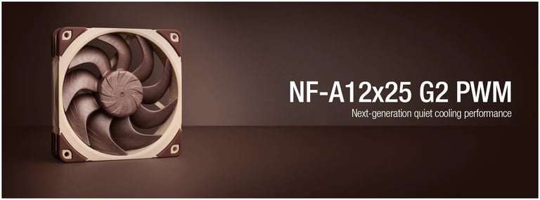 Imagen del banner promocional del Noctua NF-A12x25 G2