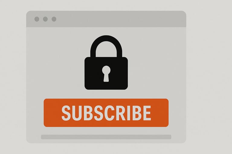 Imagen que representa un paywall de una página web.