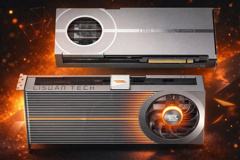 Tarjeta gráfica Lisuan Extreme LX 7G106, la nueva GPU china de gama media con 12 GB GDDR6